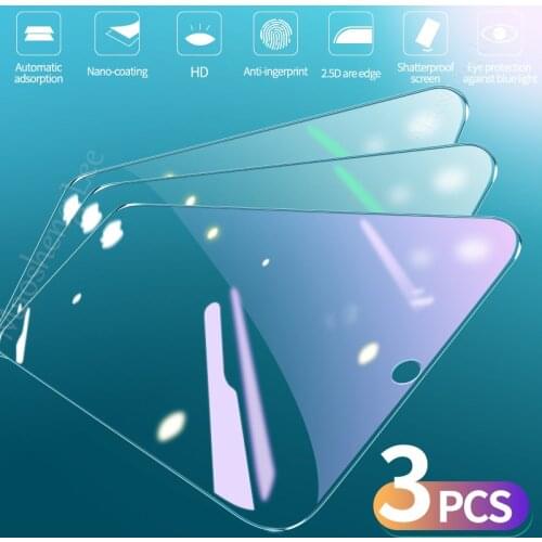 3Pcs Tempered Glass For Xiaomi Redmi 8 8A 7 7A 6A 6 Pro Screen Protector Anti Bluray Glass For Xiaomi Redmi Note 7 6 Pro glass
