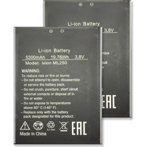 For DEXP Amper M Ixion ML 250 / DEXP Ixion AMPER E Ixion EL 250 Smart Phone Replacement Battery + Tracking NO