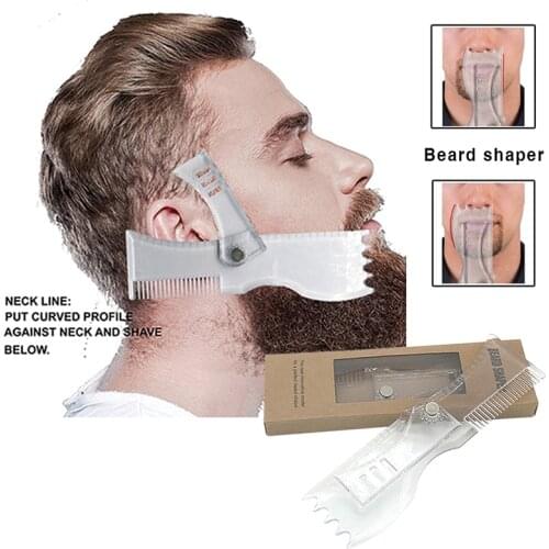 1pcs New Professional Rotating Beard Style Comb, You Can Adjust The Beard Shape Comb At Different Angles Ruler Comb Styling Tool
