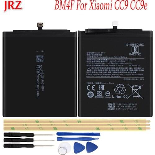 3940mAh For Xiaomi CC9 CC9e Battery BM4F Batterij Mobile Phone High Quality Replacement Batteria Batterie+tools
