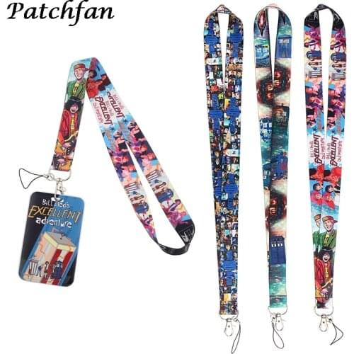 AD311 Patchfan Cartoon Lanyard Keychain key Badge ID Mobile Phone Rope Cute Gifts Lanyard With Card Holder