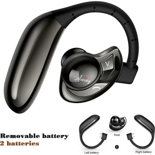 AMINY Bluetooth Earbuds HIFI Ear Hook Earpiece,28 Hrs Playing Time V5.2 Wireless Bluetooth Headphones with Noise Cancelling Mic