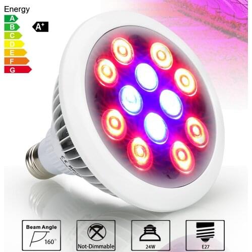 Big Sale! 1-20PCS 24W LED Grow Light Fitolamp Red Blue Led Growing Lamp Plant Seedling Light For Growbox Seeds Flower Growth E27
