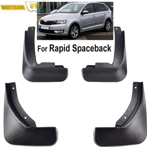 4Pcs Mud Flaps Splash Guards for Skoda Rapid Spaceback Hatchback 2013-on Front Rear Wheel Accessories 2014 2015 2016 2017 2018