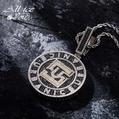 ALLICEONYOU New Silver-color Iced Out Cubic Zircon Fashion URBANICE Crystal Pendant&Necklace Hip Hop Fashion Jewelry Female Gift