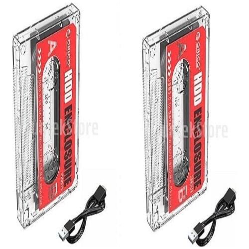 2x ORICO Hard Drive Case USB 3.0 HDD Enclosure for 2.5'' /3.5" UASP SSD HDD