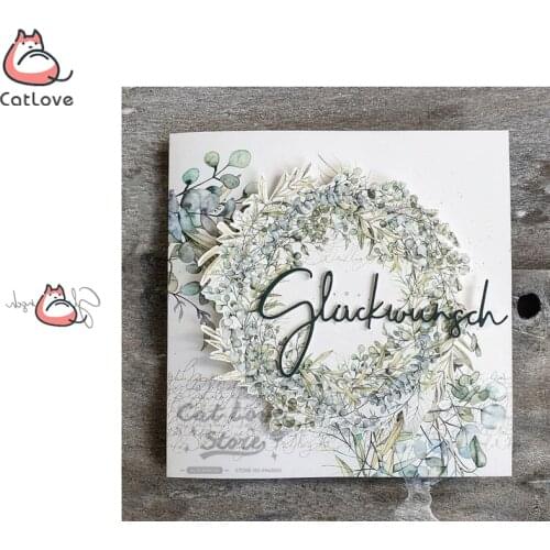 Glückwunsch German Congratulation Metal Cutting Dies Scrapbooking Stencil Die Cuts Card Making Craft Embossing New Dies For 2019