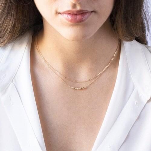 Gold Layered Necklace Handmade Jewelry Gold Filled Choker Pendants Collier Femme Kolye Collares Necklace for Women