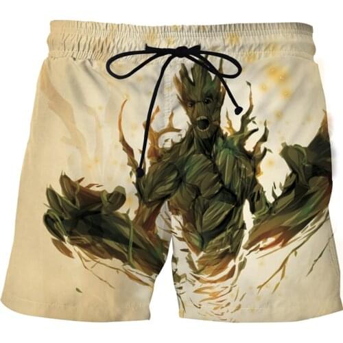 3D mens shorts summer island vacation beach shorts mens loose 3D anime shorts casual running sports shorts swimming shorts men