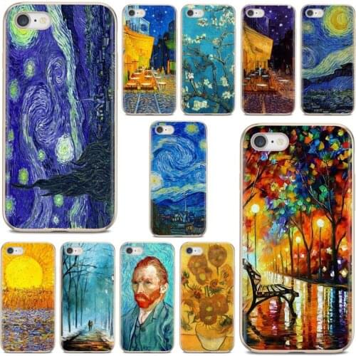Soft Cover Bag For Huawei Y6 Y5 2019 For Xiaomi Redmi Note 4 5 6 7 8 Pro Mi A1 A2 A3 6X 5X 7A Vincent Van Gogh 1891 Starry Night