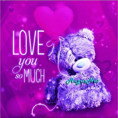 Bear diamond painting full square wall art love you so much diamond dots kit mosaic painting on canvas wedding decoration gift