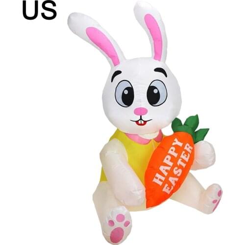 Inflatable Easter Bunny Luminous Cartoon Rabbit Holiday Lawn Toy