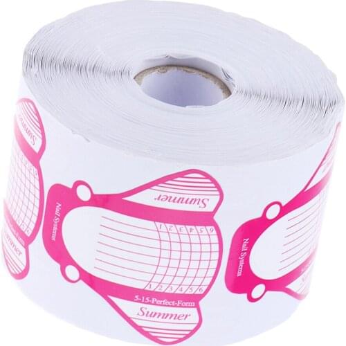 500PCS Nails Art Forms Stickers Self-adhesive Extension Guide Tips UV Gel