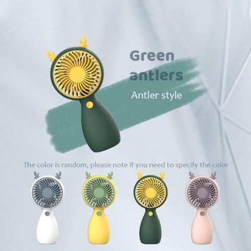 NEW Handheld Pocket Cartoon Fan USB Charging Lazy Desktop Mini Halter Little Fan Gift For Outdoor Travel Office Handheld Fan