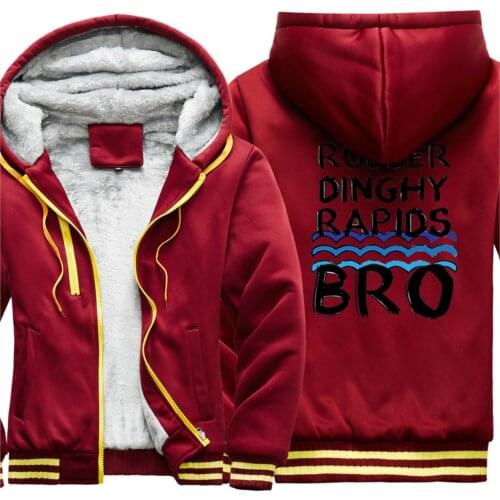 Rapids Bro Print 2020 New Arrival Thicken Jackets Mens Long Sleeve Wool Liner Fashion Tracksuits Zipper Hipster sudadera hombre
