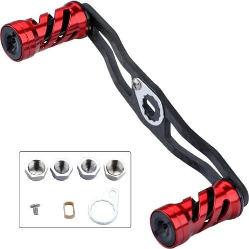 Sougayilang Fishing Reel Handle Aluminum Alloy/Carbon Fiber Handle Strong Durable Fish Reel Handle For Baitcast Reel Accessory