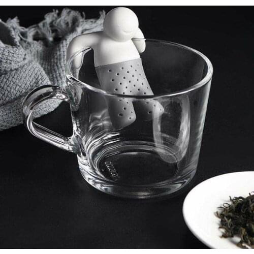 Silicone Tea Strainer Interesting Life Partner Cute Mister Teapot Mr Little Man People Tea Infuser Filter Brewing Making Teapot