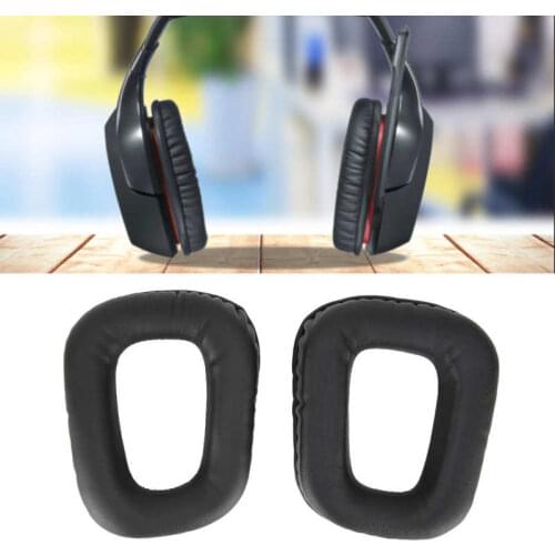 Earphone Replacement Earpads Headphone Cushion Cover for Logitech G35 G930 G430 F450 Headsets Sponge + PU Leather Earpad Cover