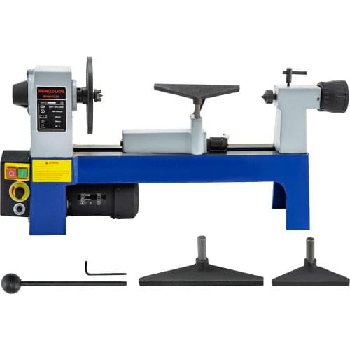 8'' x 12'' Variable Speed Benchtop Mini Wood Lathe & Variable Speed 500-3200RPM
