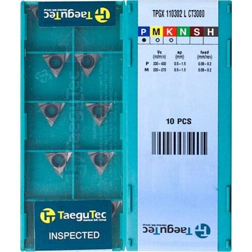 TPGX110302L CT3000 Original Taegutac Carbide Inserts Turning Inserts Lathe Tools 10Pcs/Lot
