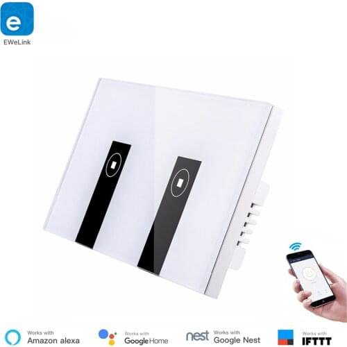Alexa Google Home Compatible WiFi Wall Light Switch Smart Touch Switch US Standard Remote Control Timer 1 2 3 4 Gang IFTTT