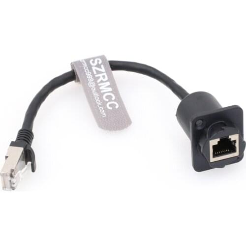 Waterproof RJ45 Male to Female Connector Panel Mount LAN Ethernet Extension Cable