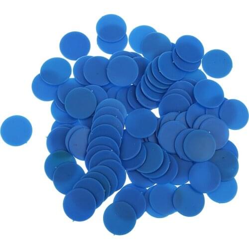 100 x 18mm New Plastic Counters Board Game Tiddlywinks Teaching Aid Blue Learning Education Toys Training Aid Toys for Teaching