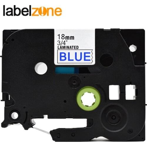 18mm tze243 Blue on white label tape Compatible Brother p-touch printers tze tape laminated tze-243 tze243 tz243 tze243