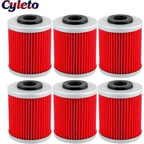 2/4/6 Pcs Motorcycle Engine Parts Oil Filter for Polaris Outlaw 525 S MXR 450 2008 2009 525 IRS 2007 2008 2009 2010 2011