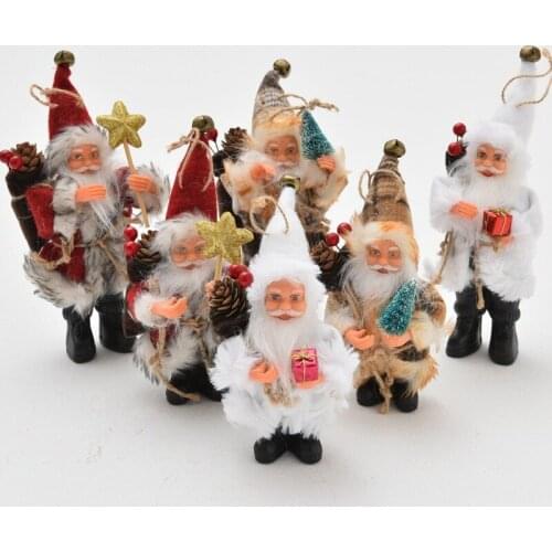 2 pcs/set Christmas decorations posture flannelette, Santa Claus Pendant Display gifts party supply
