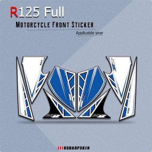 For Yamaha R125 Full r 125 full Motorcycle 3D Gel Front fairing sticker edge Paint Scratch Protector stickers Accessories