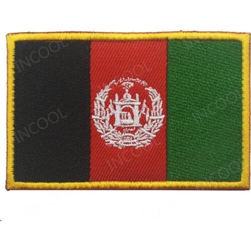 3D Embroidery Patch Afghanistan Flag Tactical Military Patches Emblem Appliques Armband Shoulder Embroidered Badges