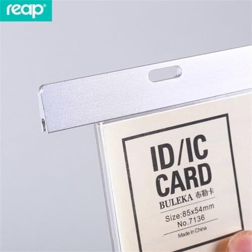 Aluminum Reap 7136 Name Badge Holder with Lanyard Bus Id Card Holders Business Office School