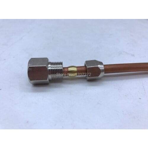 Free shipping copper fitting 1/4" x 6mm High Quality elbow Ferrule Tube Pipe Fittings Threaded Male Connector, brass fitting