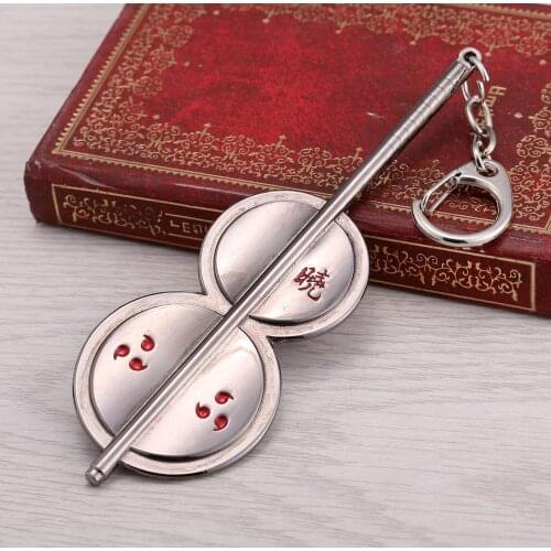 New Anime Hokage Uchiha Madara Cosplay Keychain Kakashi Sharingan Key ring Metal Pendant Weapon Key chain Accessories Toy