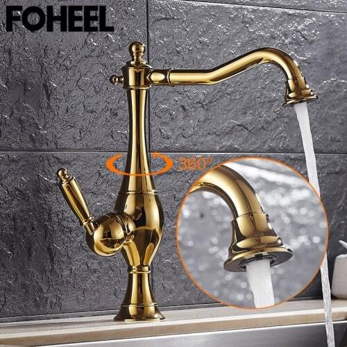 FOHEEL Free Shipping Kitchen Sink Mixer Tap black Chrome kitchen faucet single handle Hot and Cold Water Classic kitchen faucet