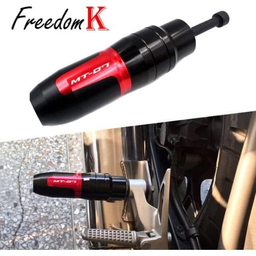 For YAMAHA MT-07 MT07 MT 07 2014 2015 2016 2017 2018 Motorcycle CNC Frame Crash Pads Exhaust Sliders Crash Protector with logo