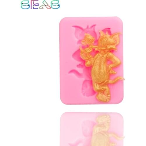 Cat And Mouse Pastry Baking molds Cartoon Silicone Mold Chocolate Candy Bar Molds Resin Molds Soap Cake Mold Kitchen Tools