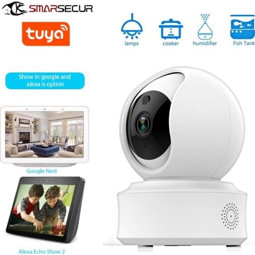 Mini 2.0MP Body Auto-tracking WiFi IP Camera Smart Home Tuya Mobile APP Security CCTV Camera Work With Google Echo/Amazon Alexa