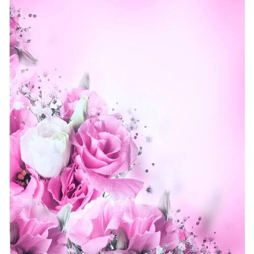 VinylBDS Background San Valentin Backdrops Valentines Day Kids Backdrop Pink Flower Backdrop for Wedding Bokeh Backdrop
