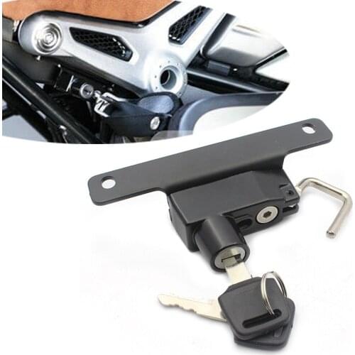Helmet Lock Keys Right Side For BMW R NineT Pure Scrambler 2017 2018 2019 2020 Motorcycle Black Stainless Steel