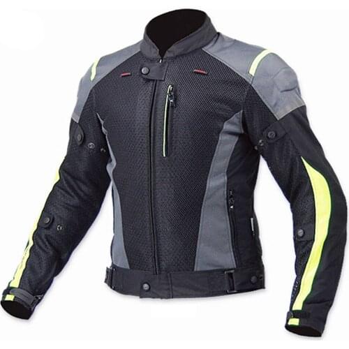 SAIKURUV Motorcycle Jackets Men Motocross Clothing Protective Gear Summer Breathable Chaqueta Moto Motorbike Riding Jacket