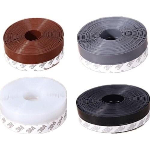 1Pcs/roll Self Adhesive Door Window Sealing Strips Waterproof Dustproof Sound Silicone seal Gap Double-sided Tape Tool 1M Long