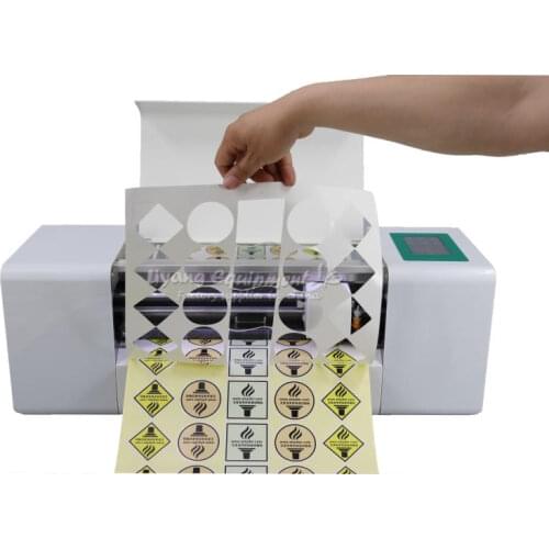 Sticker die sheet lable cutting machine touch screen control mini digital automatic cutter with auto paper feeding 220V 110V 60W