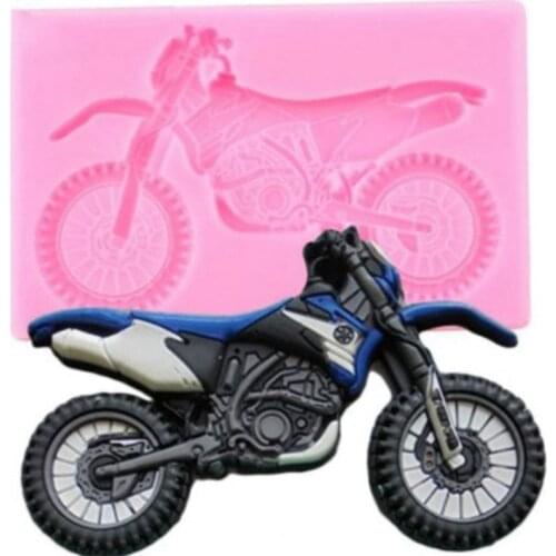 Cool Motor Bike Cake Decorating Silicone Chocolate Mold Gum Paste Sugar topper Mould