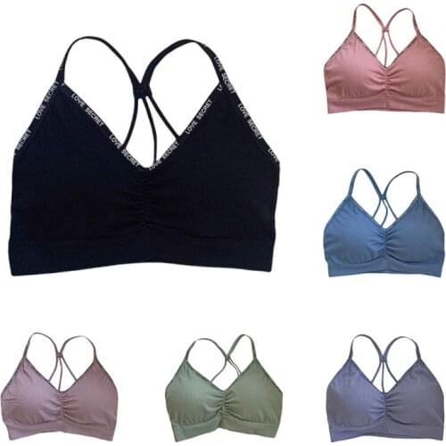 Fashion Womens Underwear Bra No Trace No Steel Ring Ladies Breathable Bra Sports Vest Lace Beautiful Back Underwear
