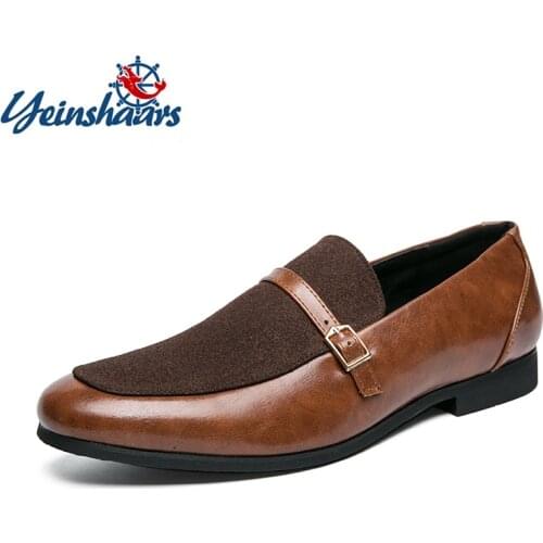 New Men Dress Shoes Men Wedding Fashion Office Footwear High Quality Fashion Suede Men Formal Shoes Brand Men Flats Shoes