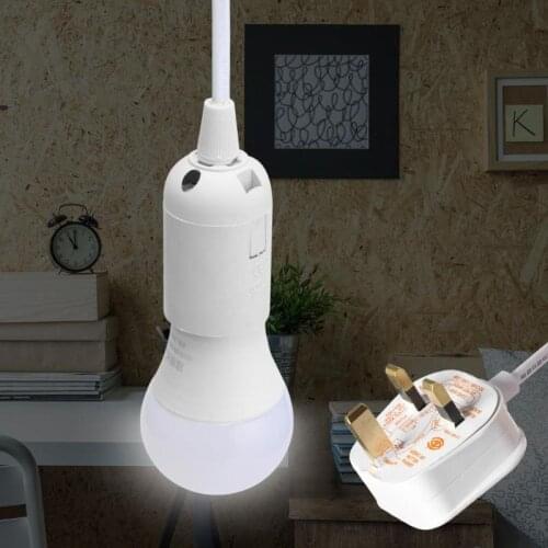 E27 Lamp Base AU UK Plug 360 Degrees Cord LED Bulb Suspension Pendant Desk Lamp Socket Holder With On Off Switch for Home