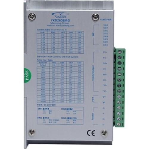 YAKO YKD2608MG Stepper Motor Drive for NEMA23 NEMA34 Stepper Motor， DC 24 to 80V ，High performance, low noise