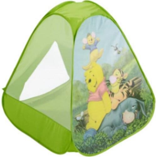 Foldable Childrens Tent Self-pops Up Childrens Crawl Tentgreen Winnies Mosquito Net Mesh Ball Pool Game House Baby Yurt
